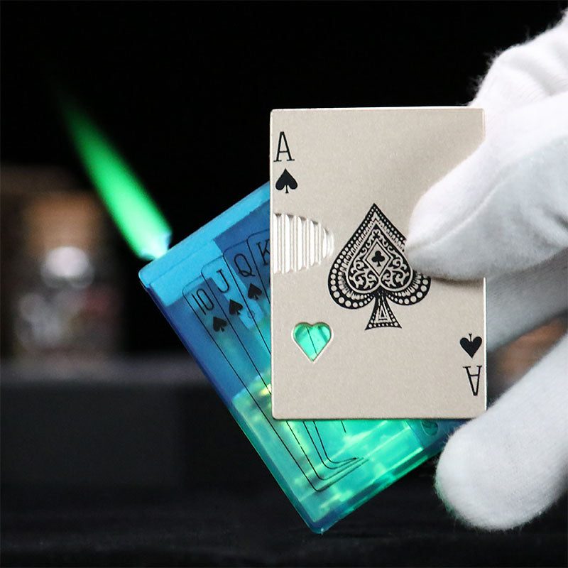 card cigarette lighter Jet Torch Lighter, Refillable Butane Playing Lighter, Exquisite Packaging, Windproof Lighters, Cool for Men, Candle, Camping, Birthday. (Butane Not Included) : Health & Household Our sleek poker card lighters are the perfect balance between size and weight Playing Cards Butane Lighter